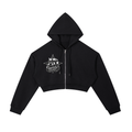 Worldwide Ambition Cropped Zip-Up Hoodie