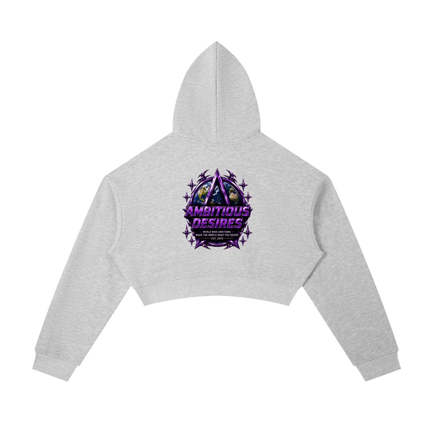Worldwide Ambition Cropped Zip-Up Hoodie