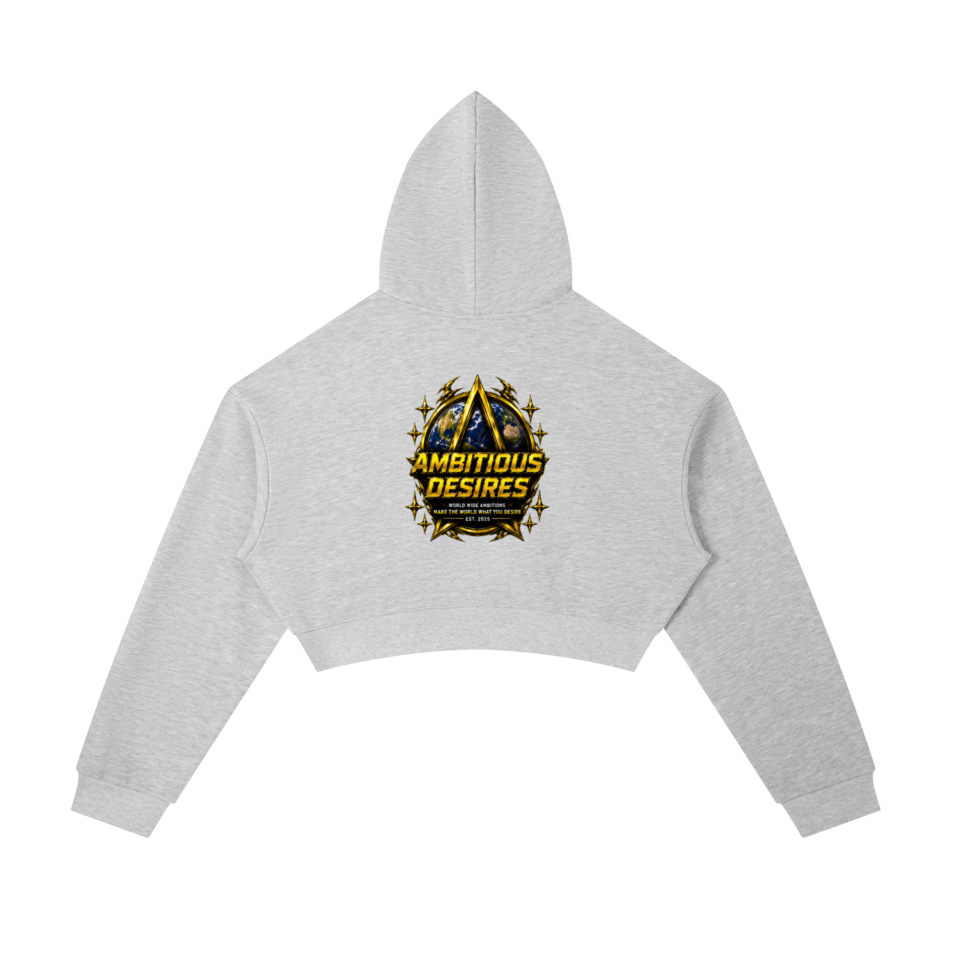 Worldwide Ambition Cropped Zip-Up Hoodie