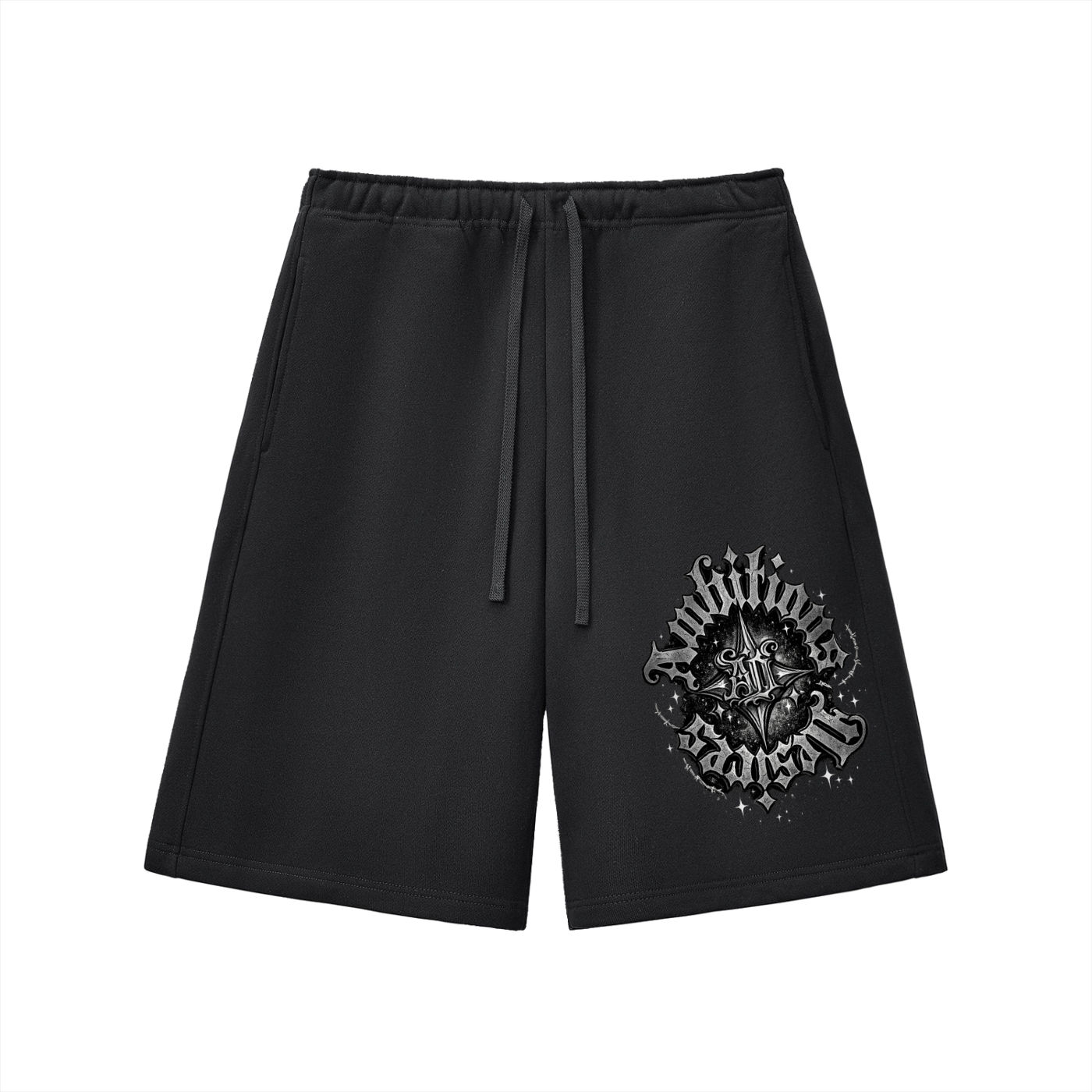 Ambitious Desires White Nightstar Heavyweight Fleece Shorts
