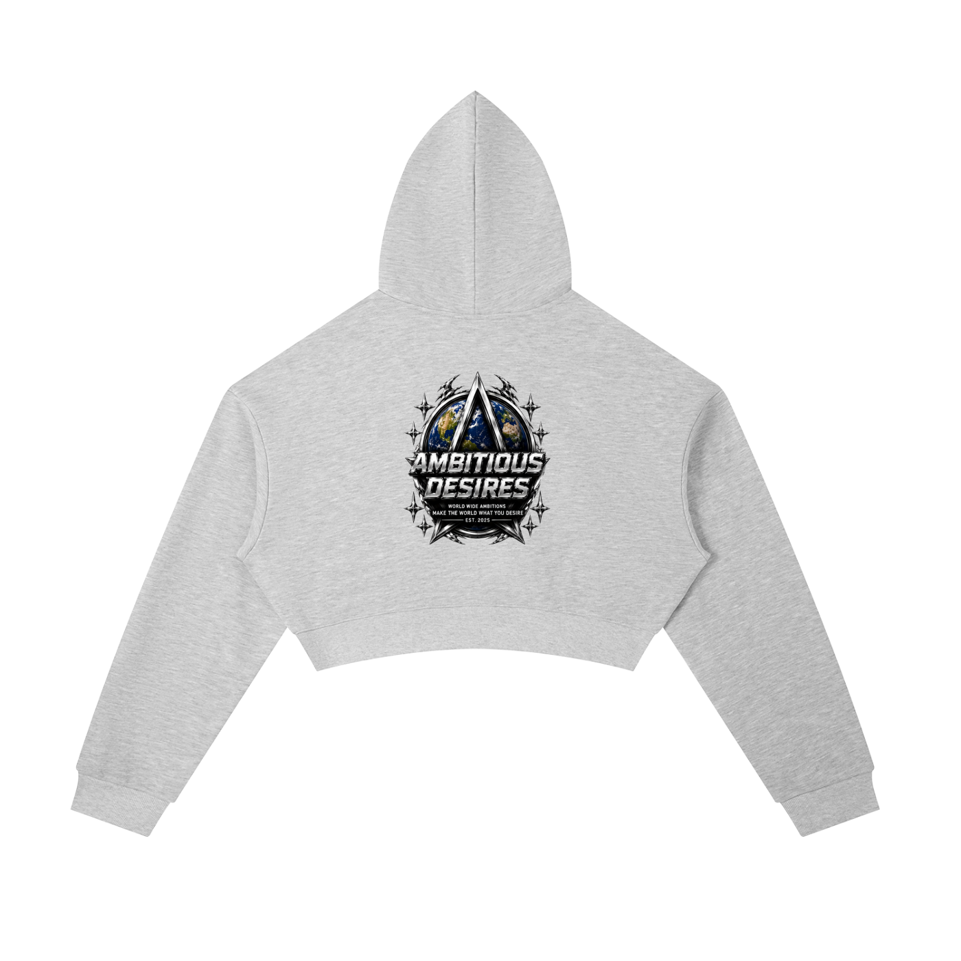 Worldwide Ambition Cropped Zip-Up Hoodie