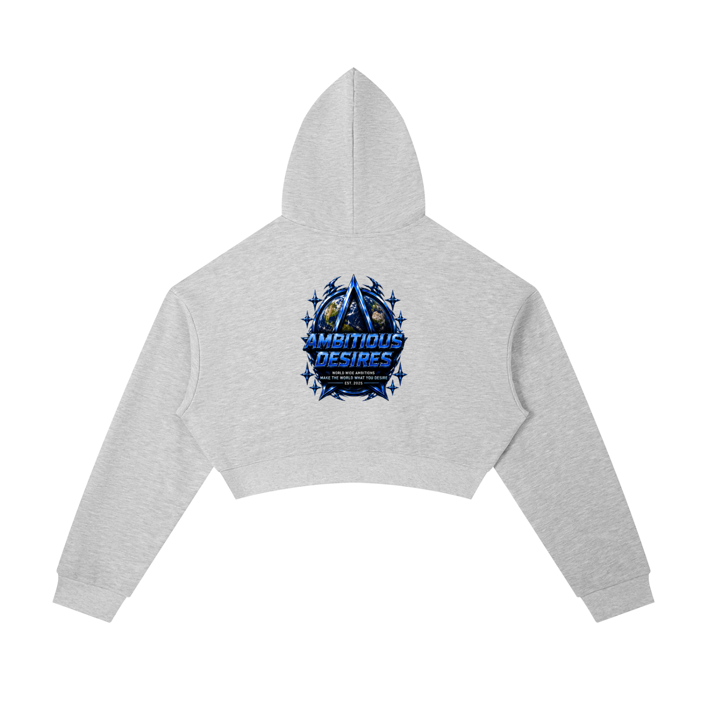 Worldwide Ambition Cropped Zip-Up Hoodie
