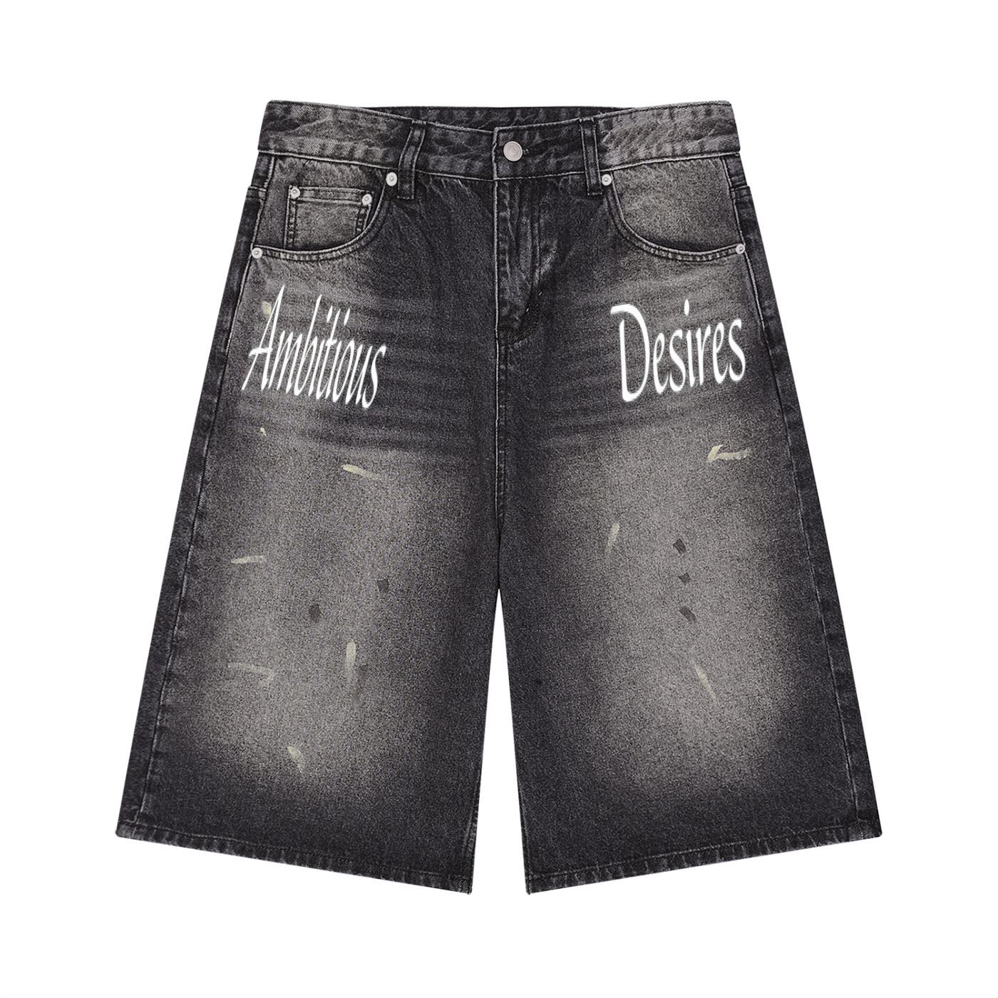 Men’s Vintage Wash Wide Leg Denim Shorts