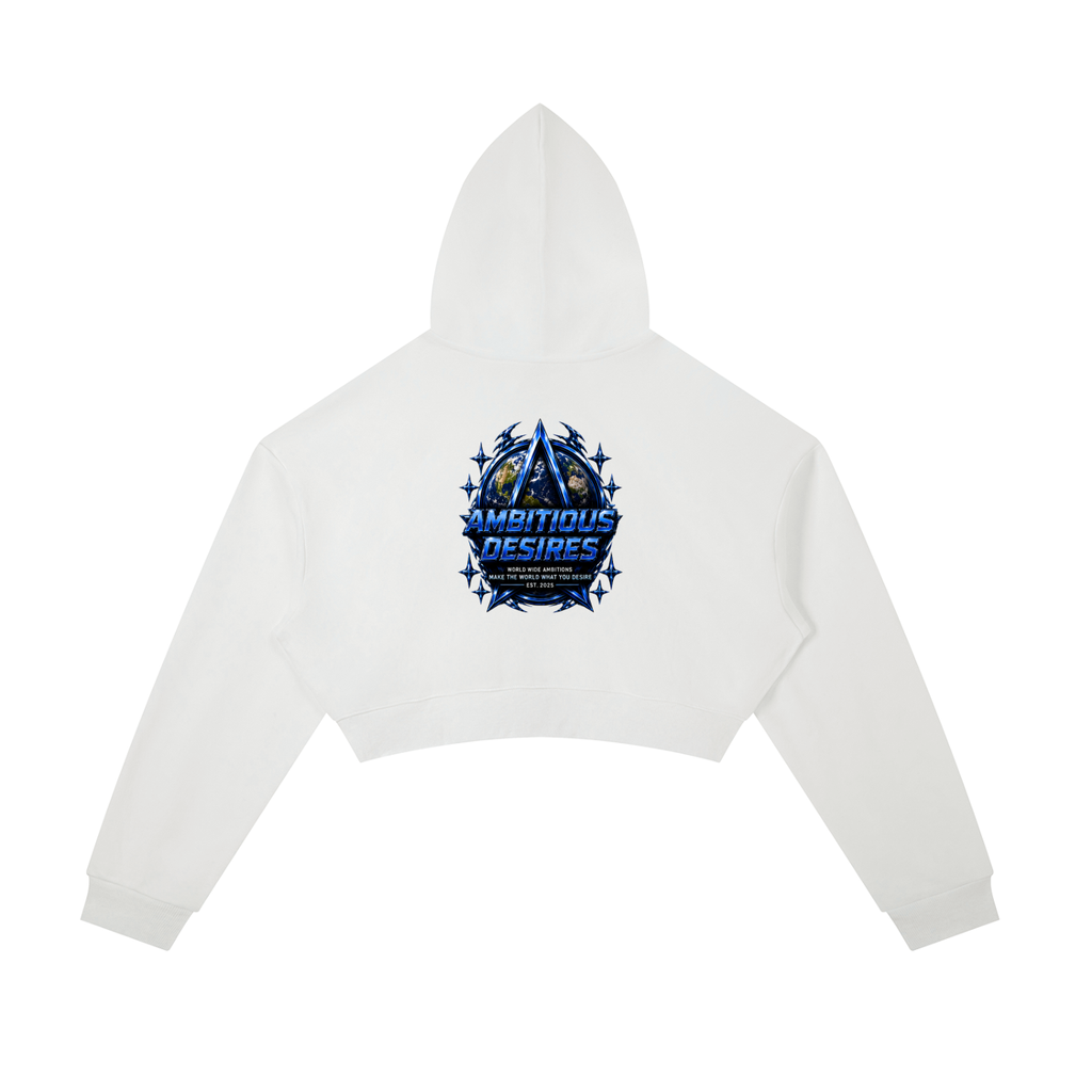Worldwide Ambition Cropped Zip-Up Hoodie