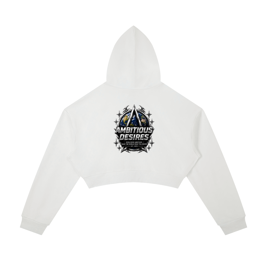 Worldwide Ambition Cropped Zip-Up Hoodie