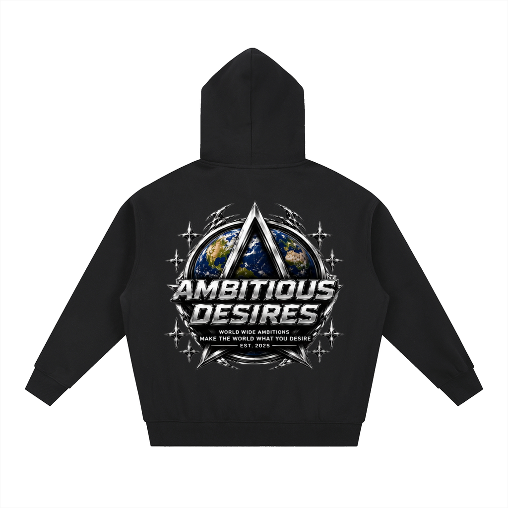 Worldwide Ambition Oversized Fleece Boxy Hoodie