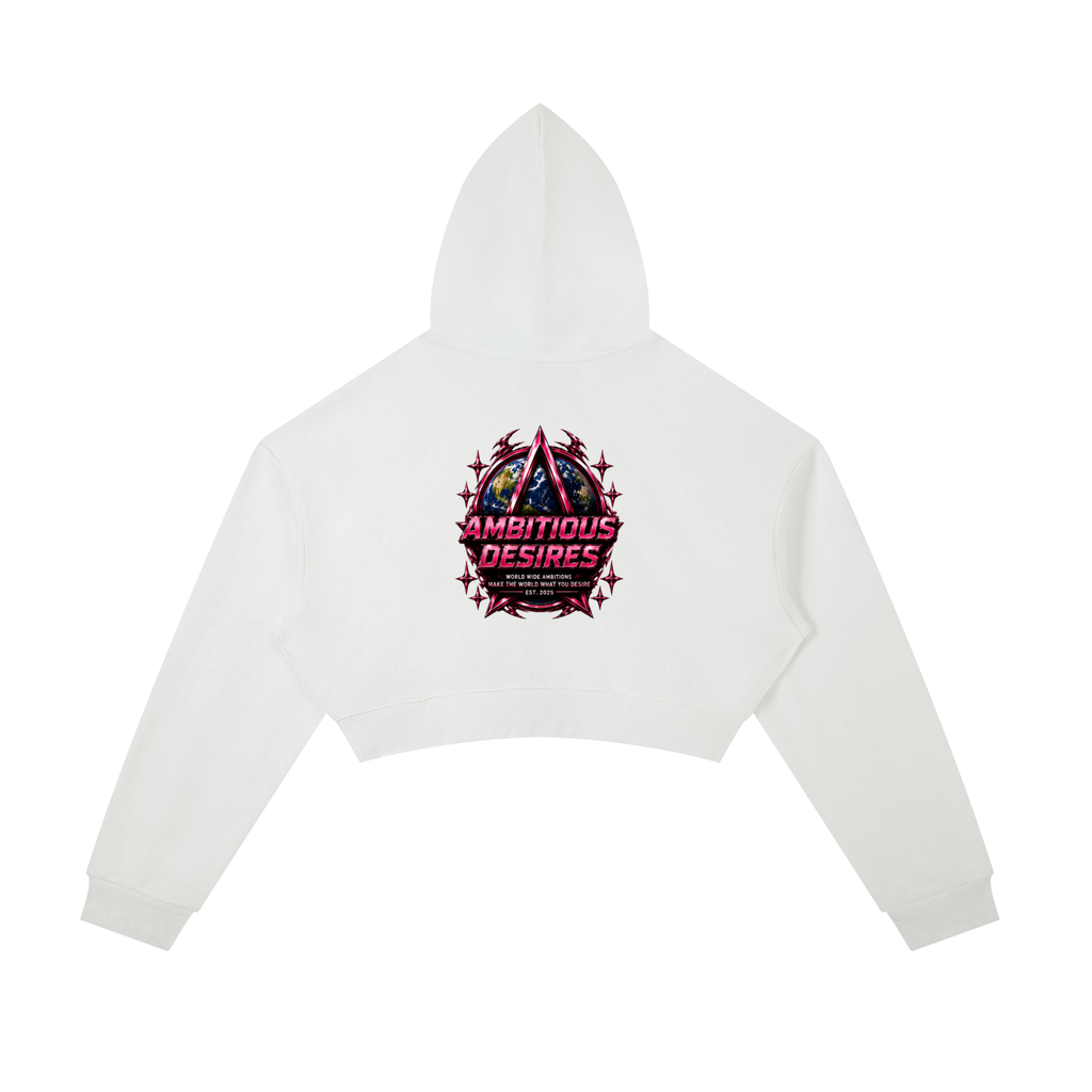 Worldwide Ambition Cropped Zip-Up Hoodie