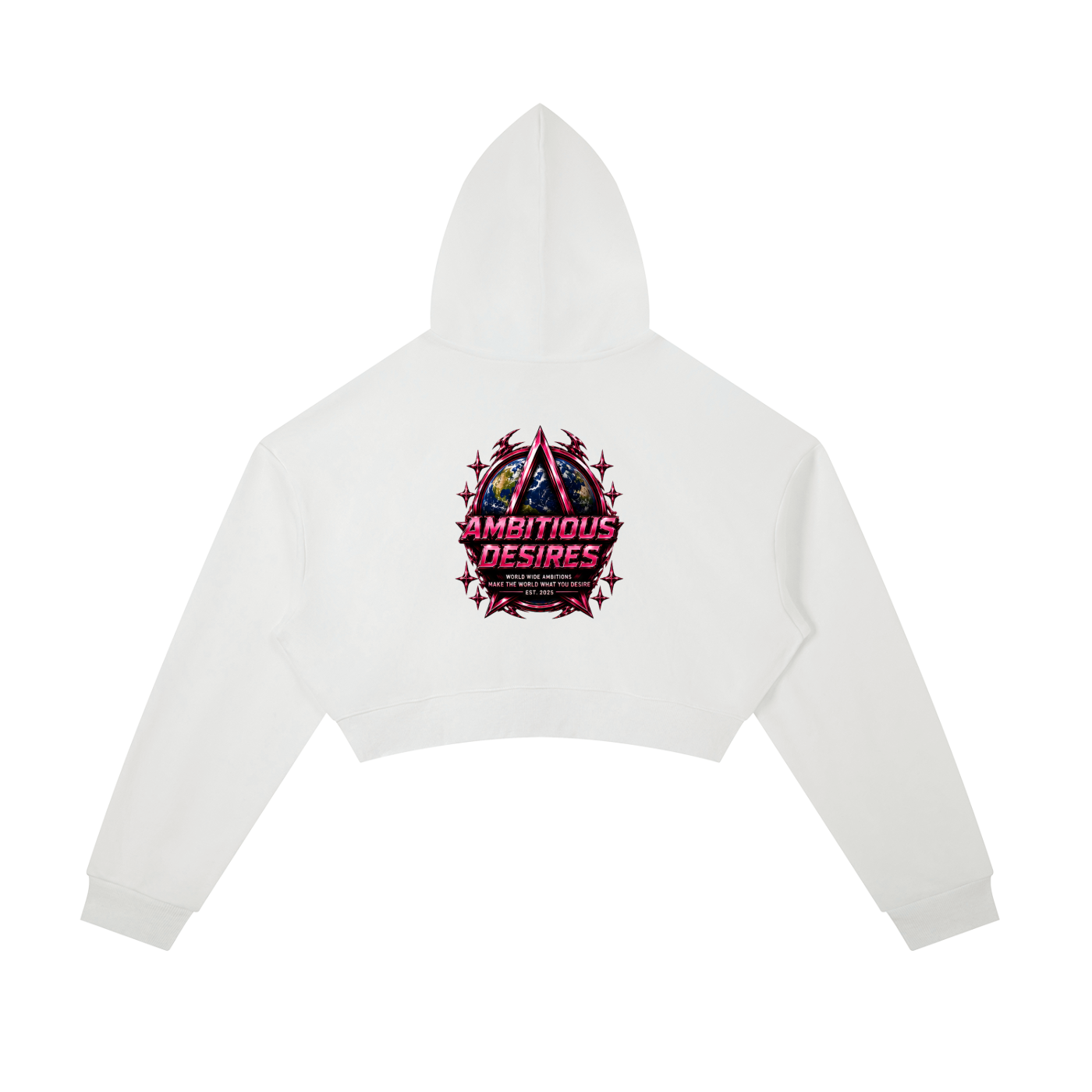 Worldwide Ambition Cropped Zip-Up Hoodie